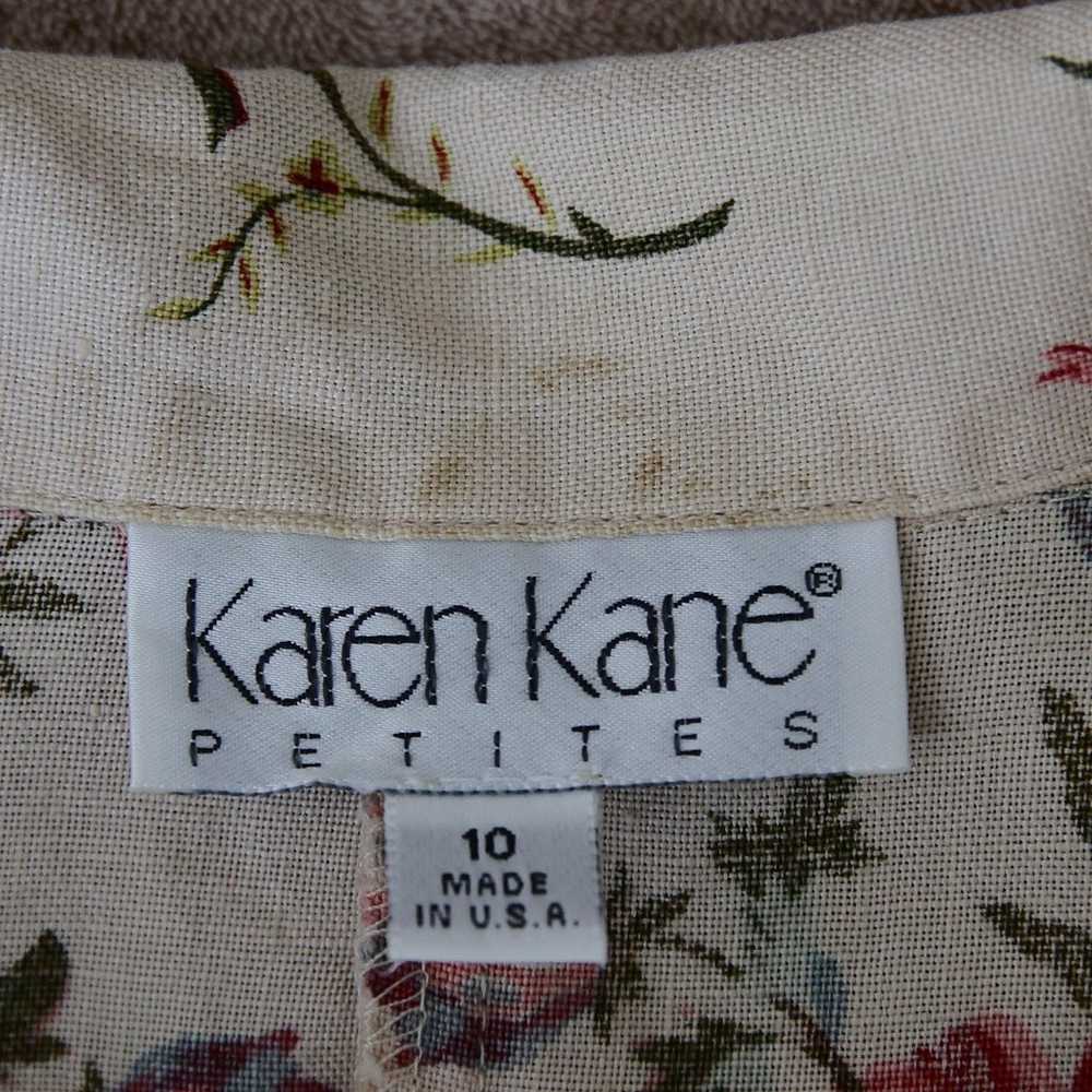 Karen Kane 100% Linen Women's Vintage Petite butt… - image 3