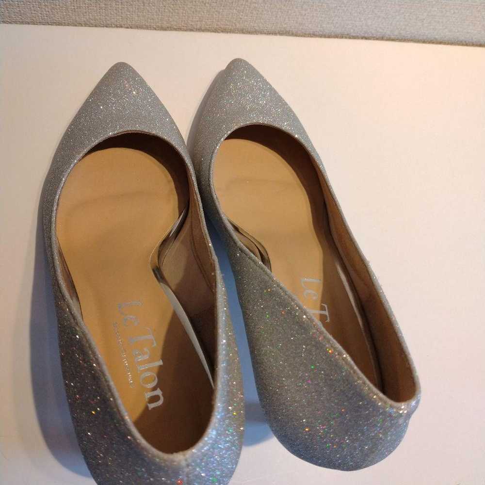 Letalon Glitter Plain Pumps Silver Glitter - image 3