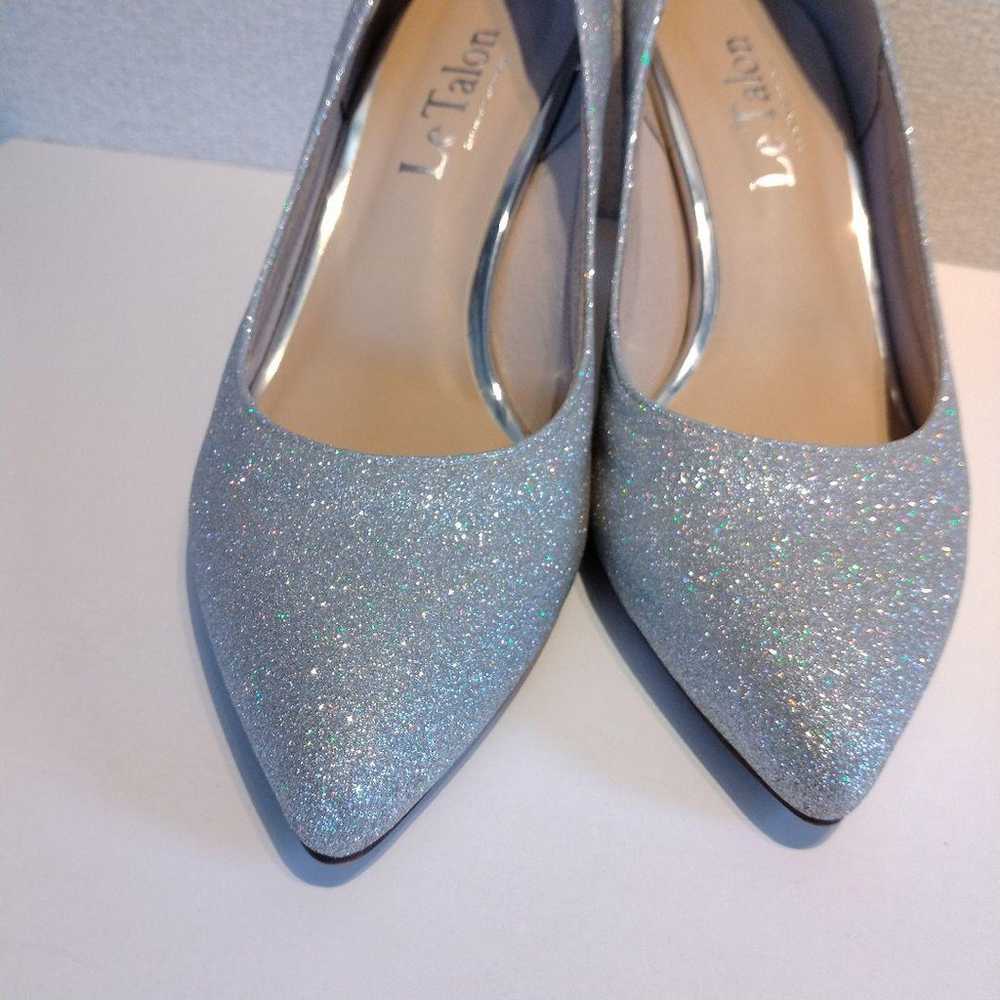 Letalon Glitter Plain Pumps Silver Glitter - image 4