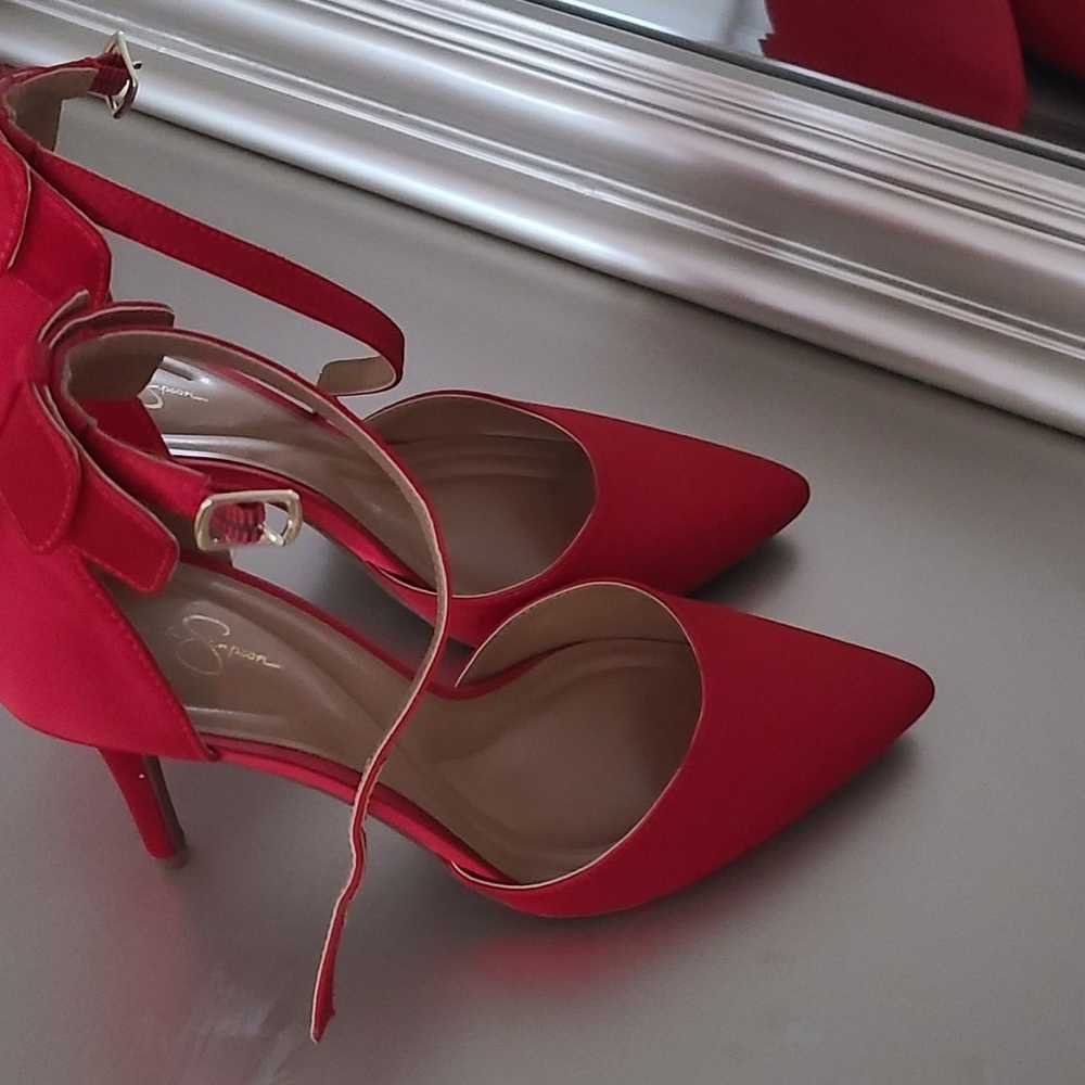 Red Silk Heels - image 2