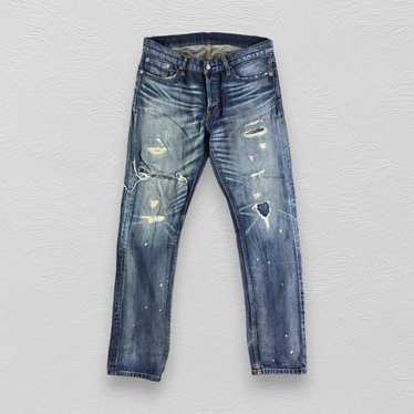 Distressed Denim × Japanese Brand Stooge & Co Jea… - image 1