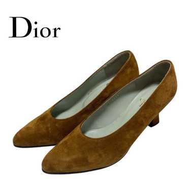 Dior Heel Pumps Suede Brown 5 22cm - image 1