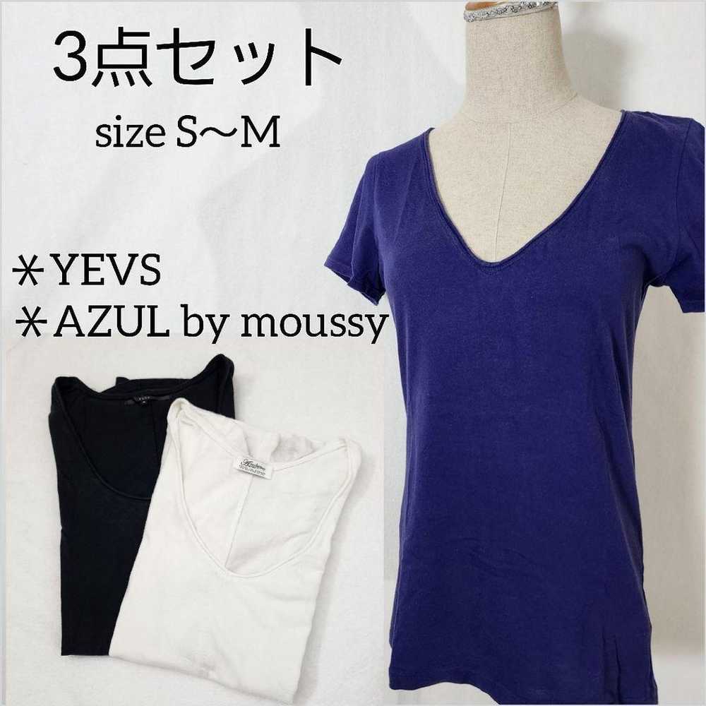 【3-piece set】Azul by Moussy Eve short-sleeve cut … - image 1