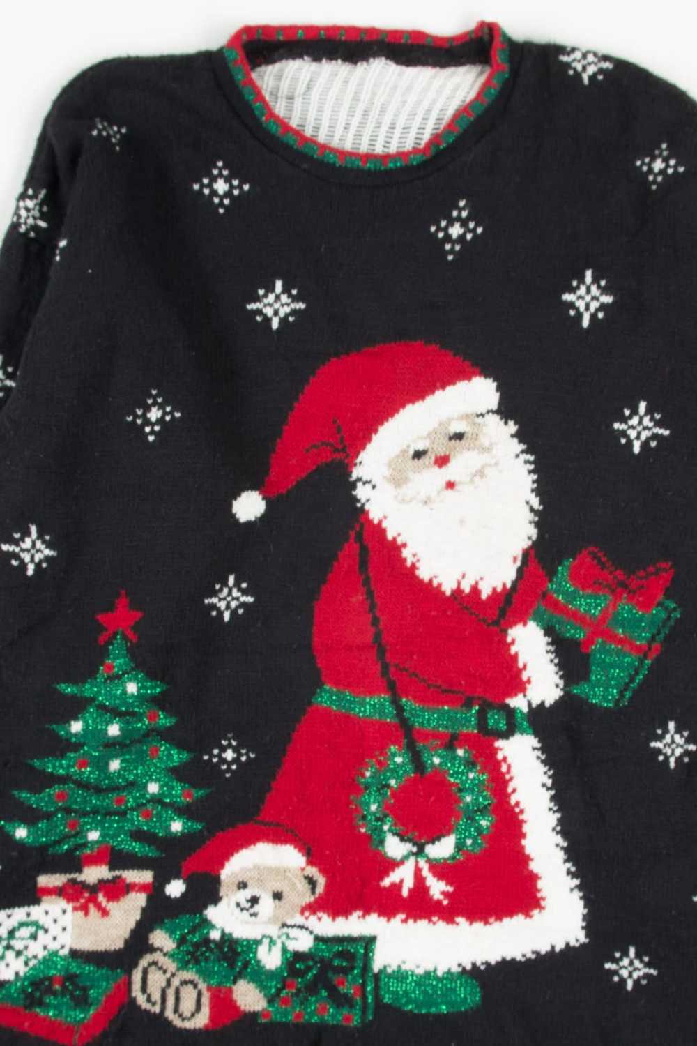 Black Santa Ugly Christmas Pullover 57775 - image 2