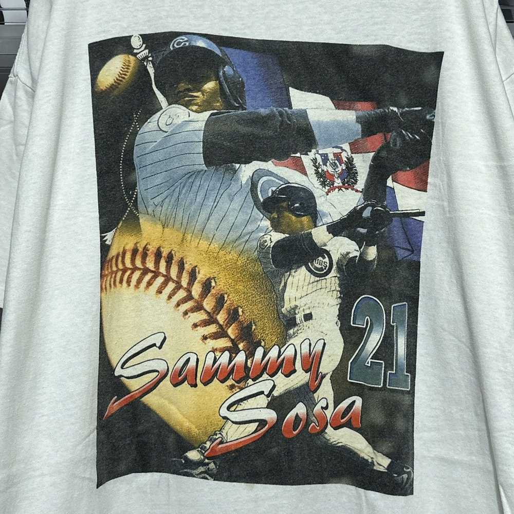 Vintage Sammy Sosa Chicago Cubs Baseball Rap Tee … - image 3