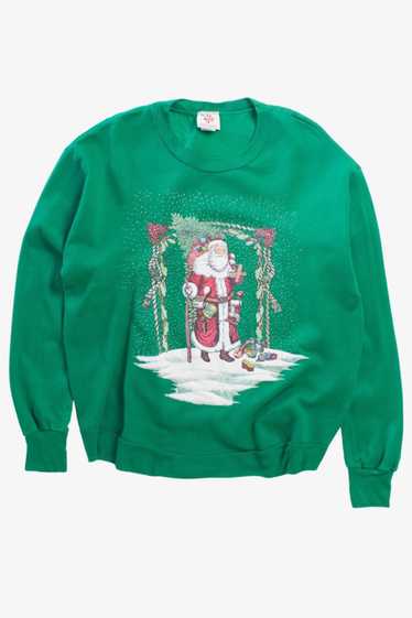 Hiking Santa Claus Christmas Sweatshirt