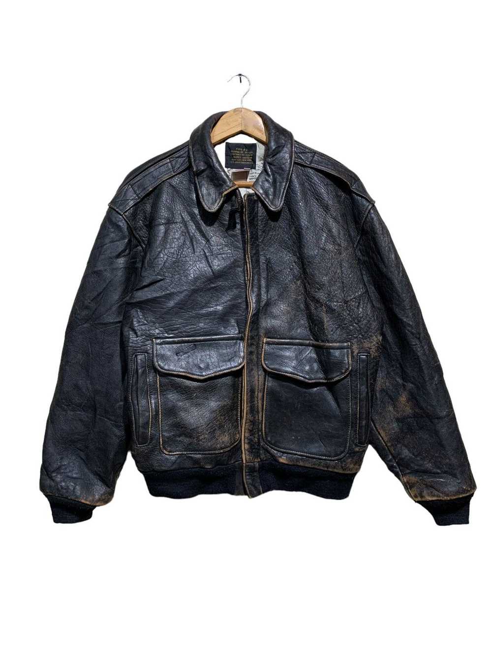 🔥VTG 70s AVIREX TYPE A2 LEATHER FLIGHT JACKETS - image 1