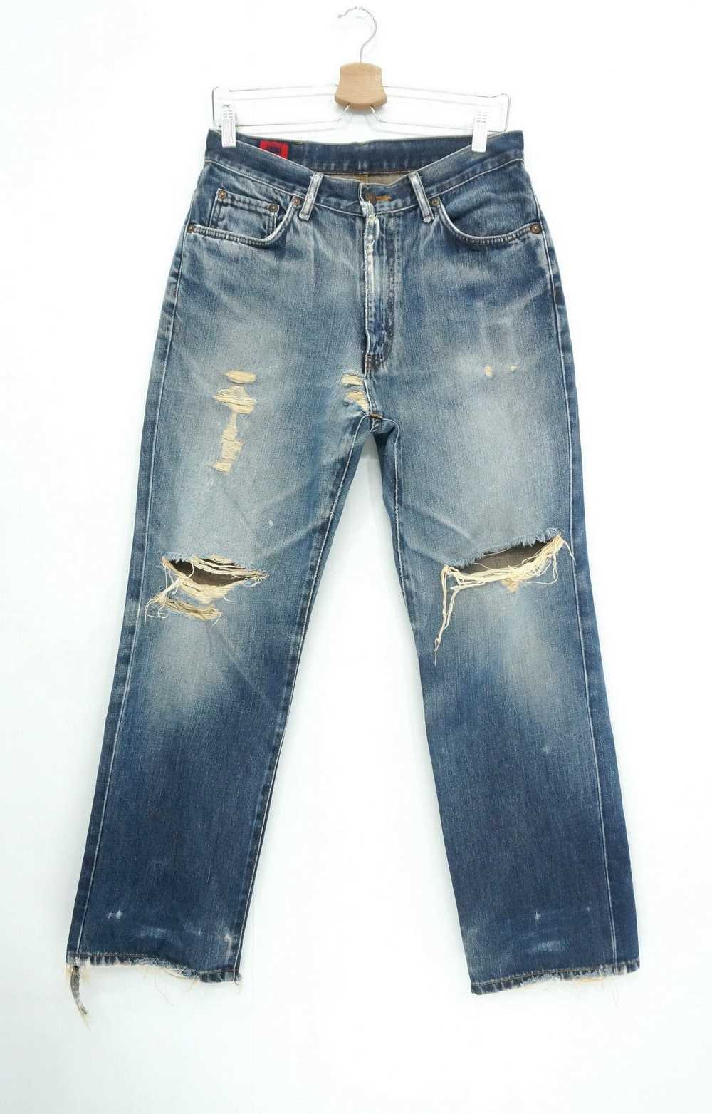 🔥EDWIN 503 Vintage 90s Thrashed Distressed Worno… - image 1