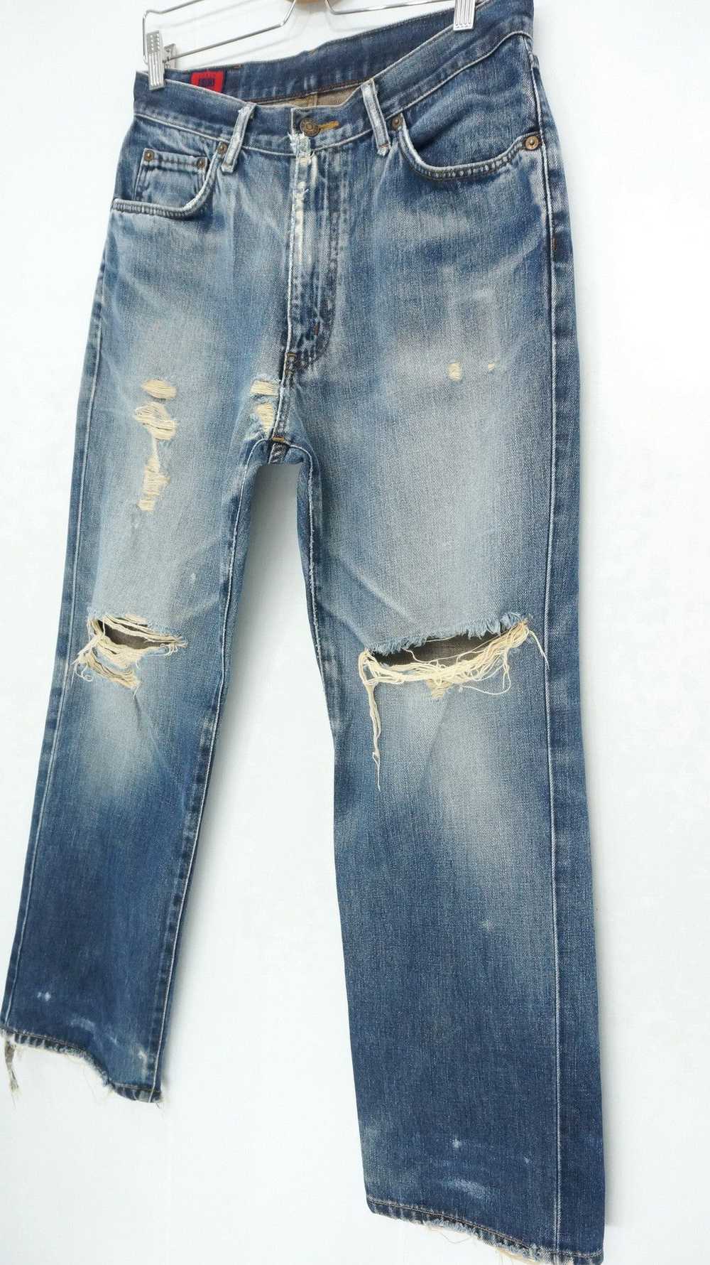 🔥EDWIN 503 Vintage 90s Thrashed Distressed Worno… - image 9