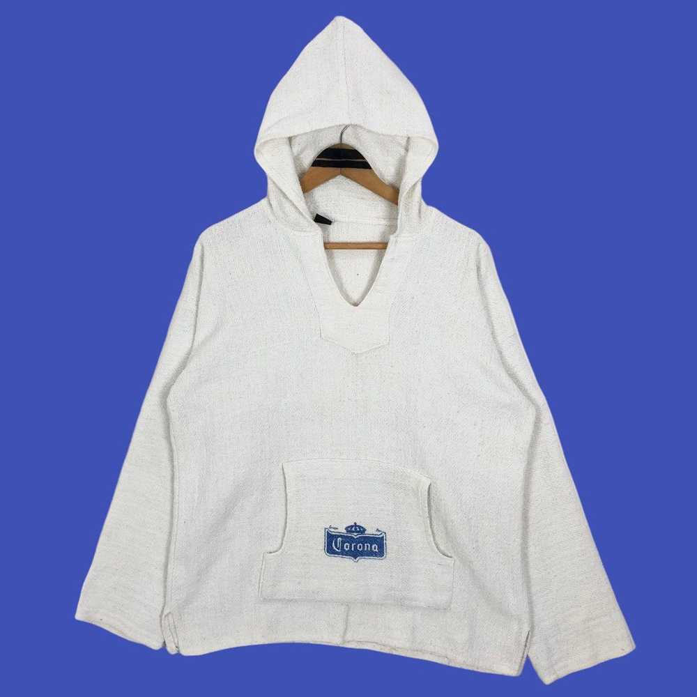 Vintage 90s Corona Beer Beach Club Baja Wool Hood… - image 2