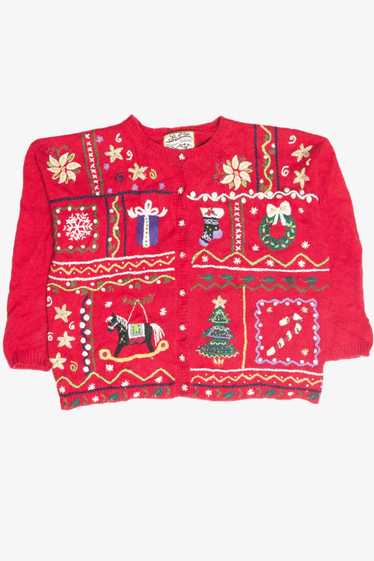 Vintage Red Ugly Christmas Cardigan 63170