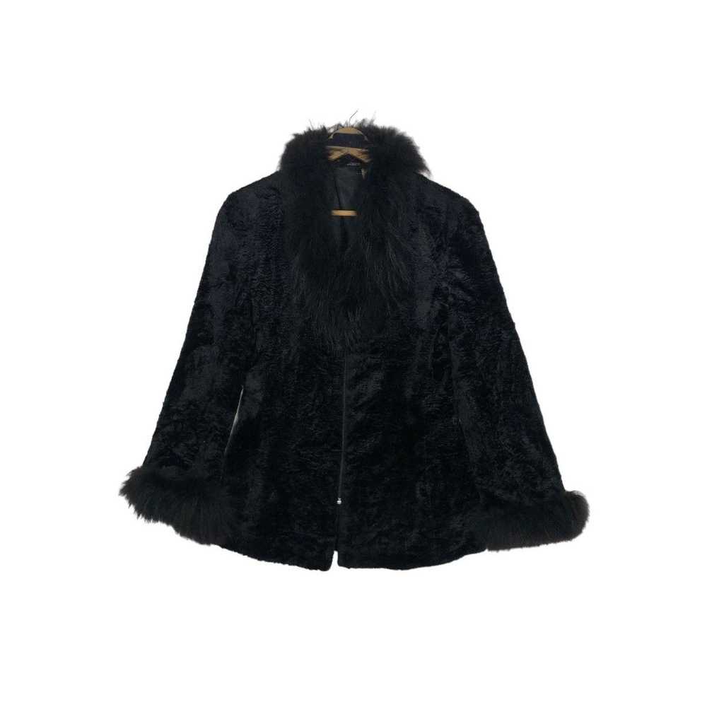 Vintage Valentino Garavani Faux Fur Velvet Jacket - image 2