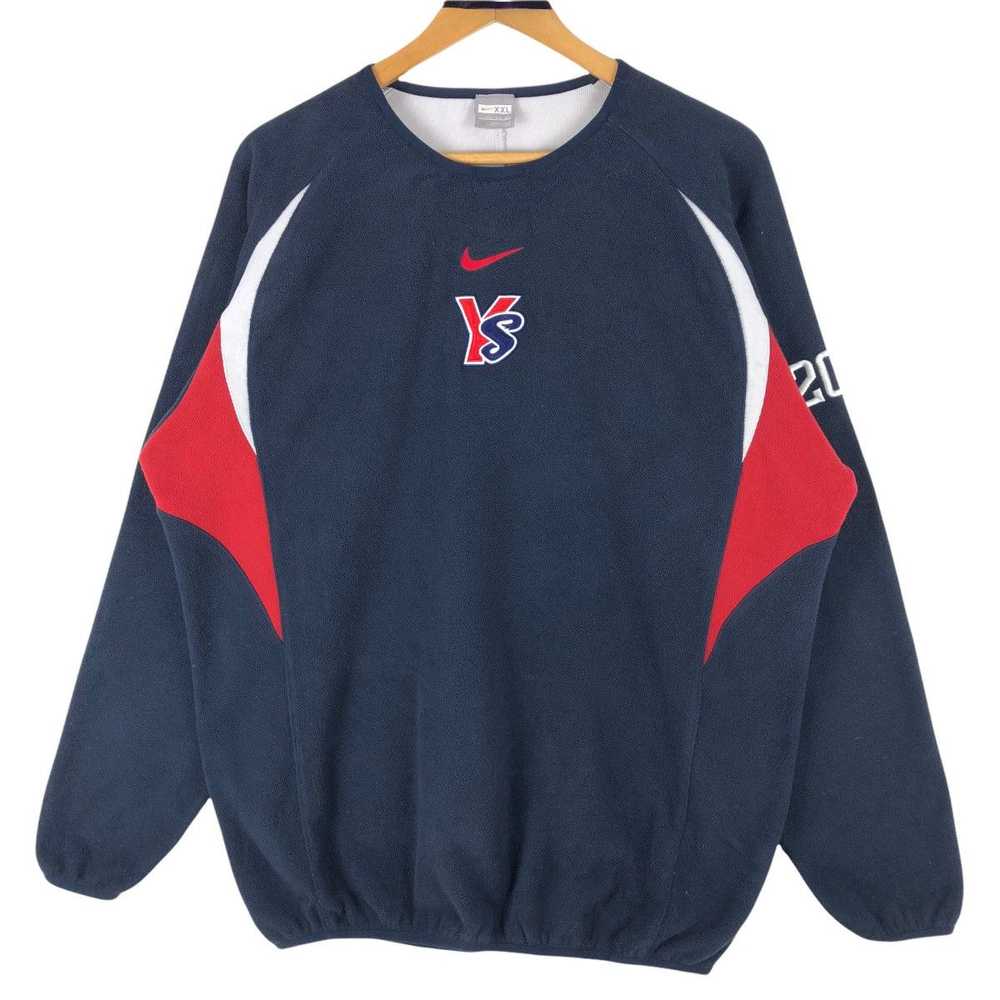 Vintage Nike Swoosh YS Round Neck Fleece Sweater - image 1