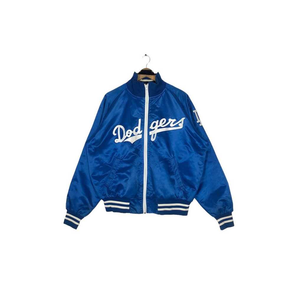 Vintage 90s Los Angeles Dodgers Satin Varsity Jac… - image 2