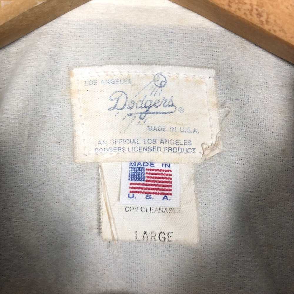 Vintage 90s Los Angeles Dodgers Satin Varsity Jac… - image 4