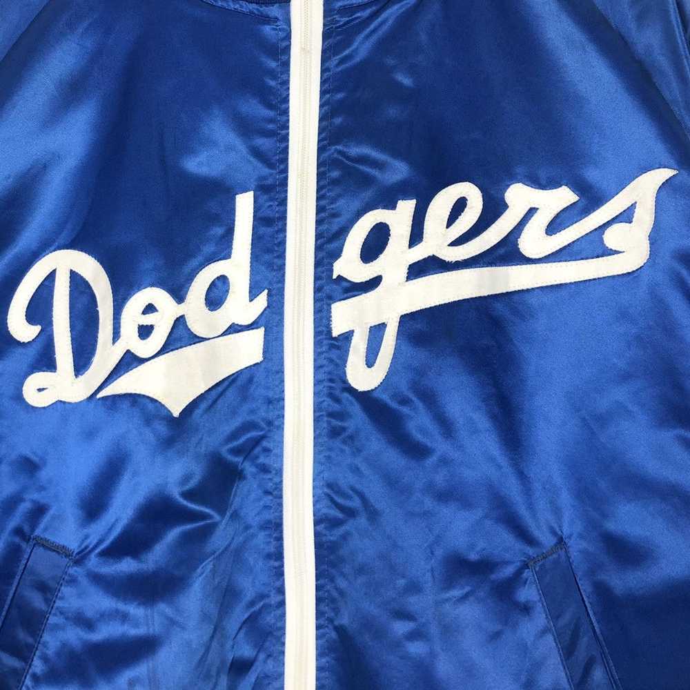 Vintage 90s Los Angeles Dodgers Satin Varsity Jac… - image 8