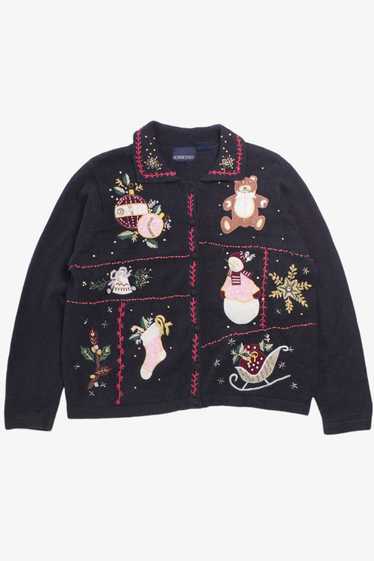 Black Ugly Christmas Cardigan 58056