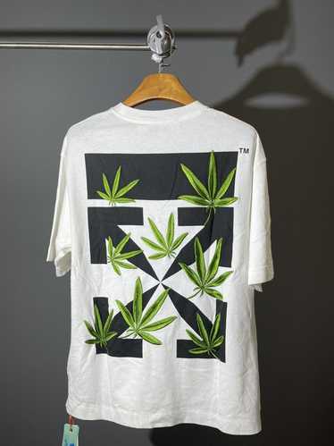 Off-White Off White Weed Arrows Over T Shirt White