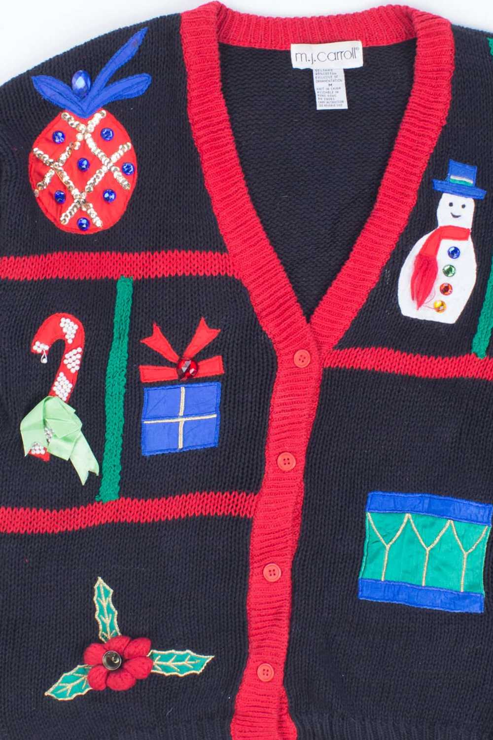 Black Ugly Christmas Cardigan 55234 - image 2