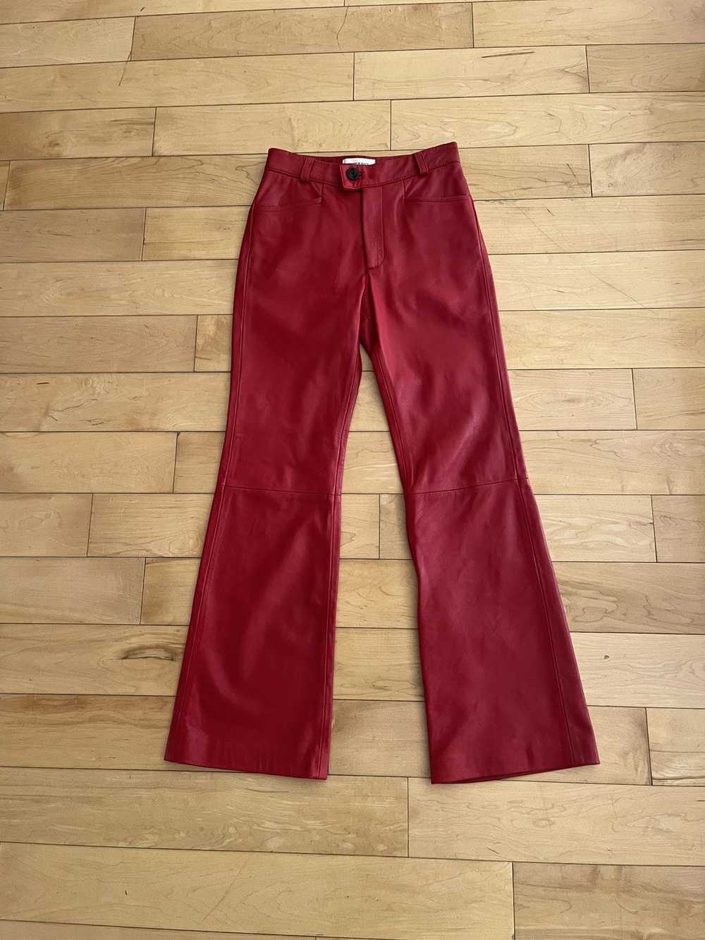 Ernest W. Baker Flared Lamb Leather Pants - image 1