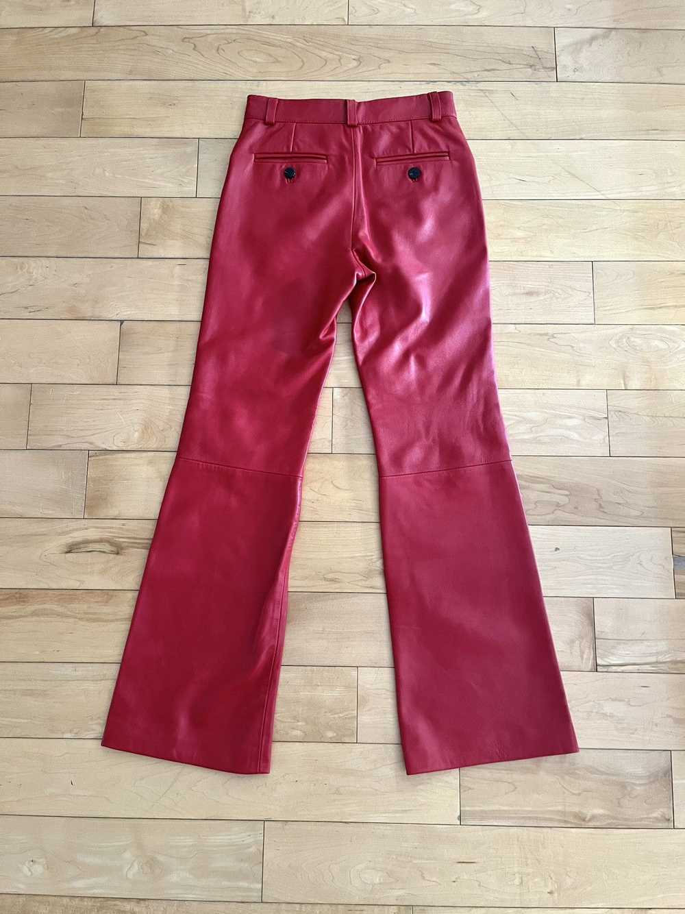 Ernest W. Baker Flared Lamb Leather Pants - image 2