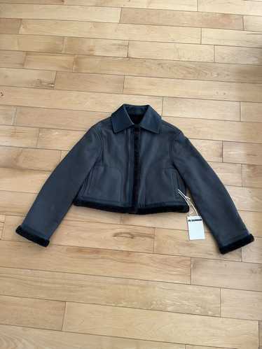 NWT - $8000 Jil Sander Cropped Leather jacket