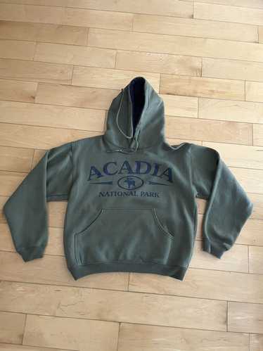 80s Mens XL Faded Acadia National Park Maine Whales Spell Out Hoodie USA, store Mens Acadia National Park Hoodie, Mens Faded Maine Whales Hoodie