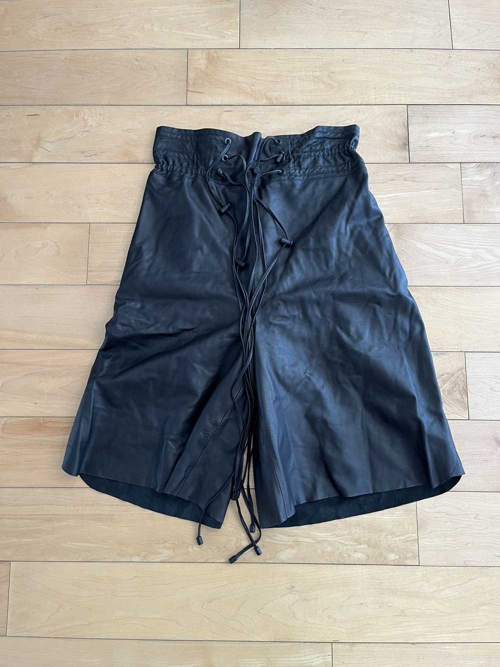 NWT - The Mannei Leather Aydoun Shorts - image 1