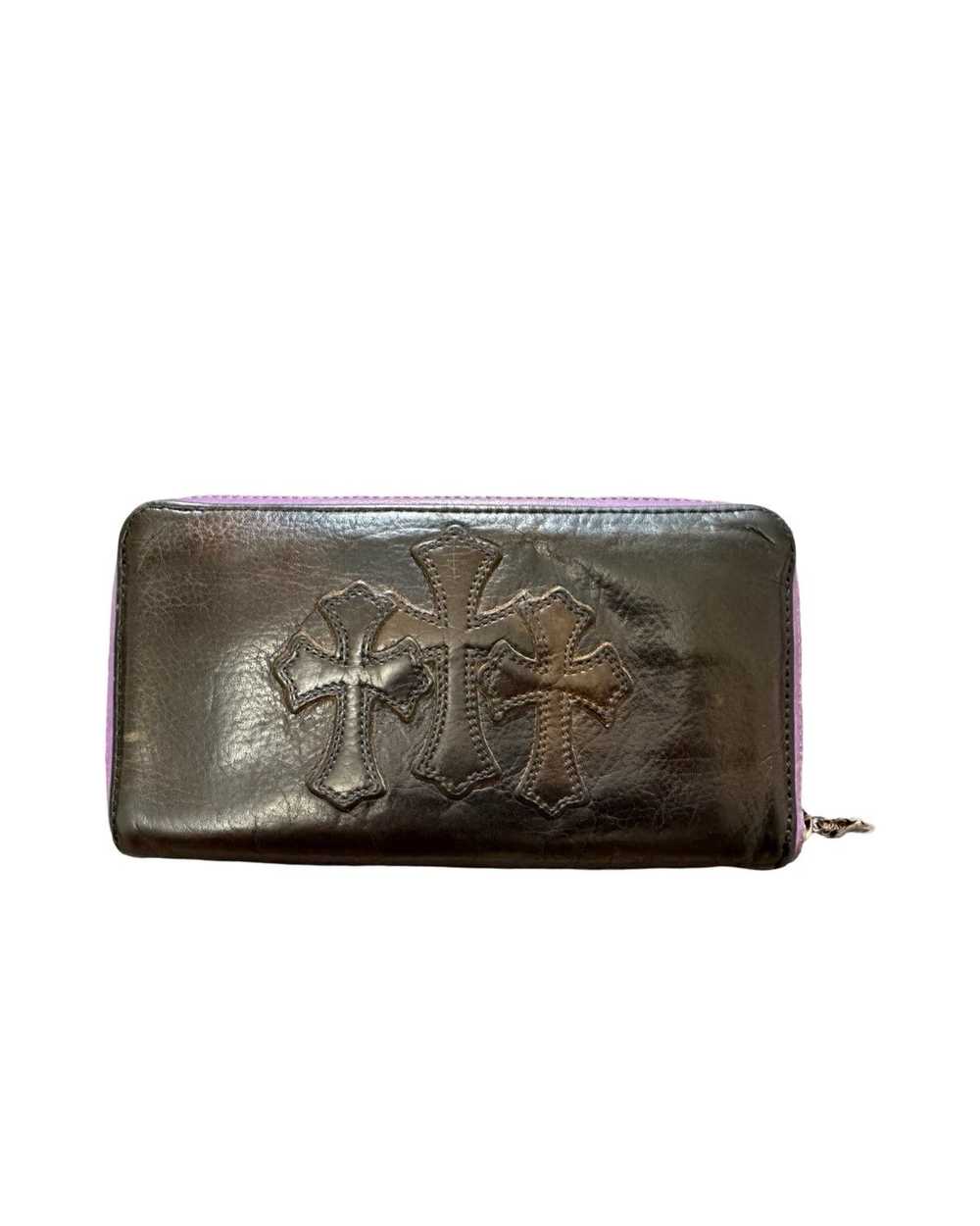 Chrome Hearts Triple cross patch purple lining wa… - image 1