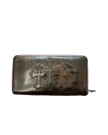 Chrome Hearts Triple cross patch purple lining wa… - image 1