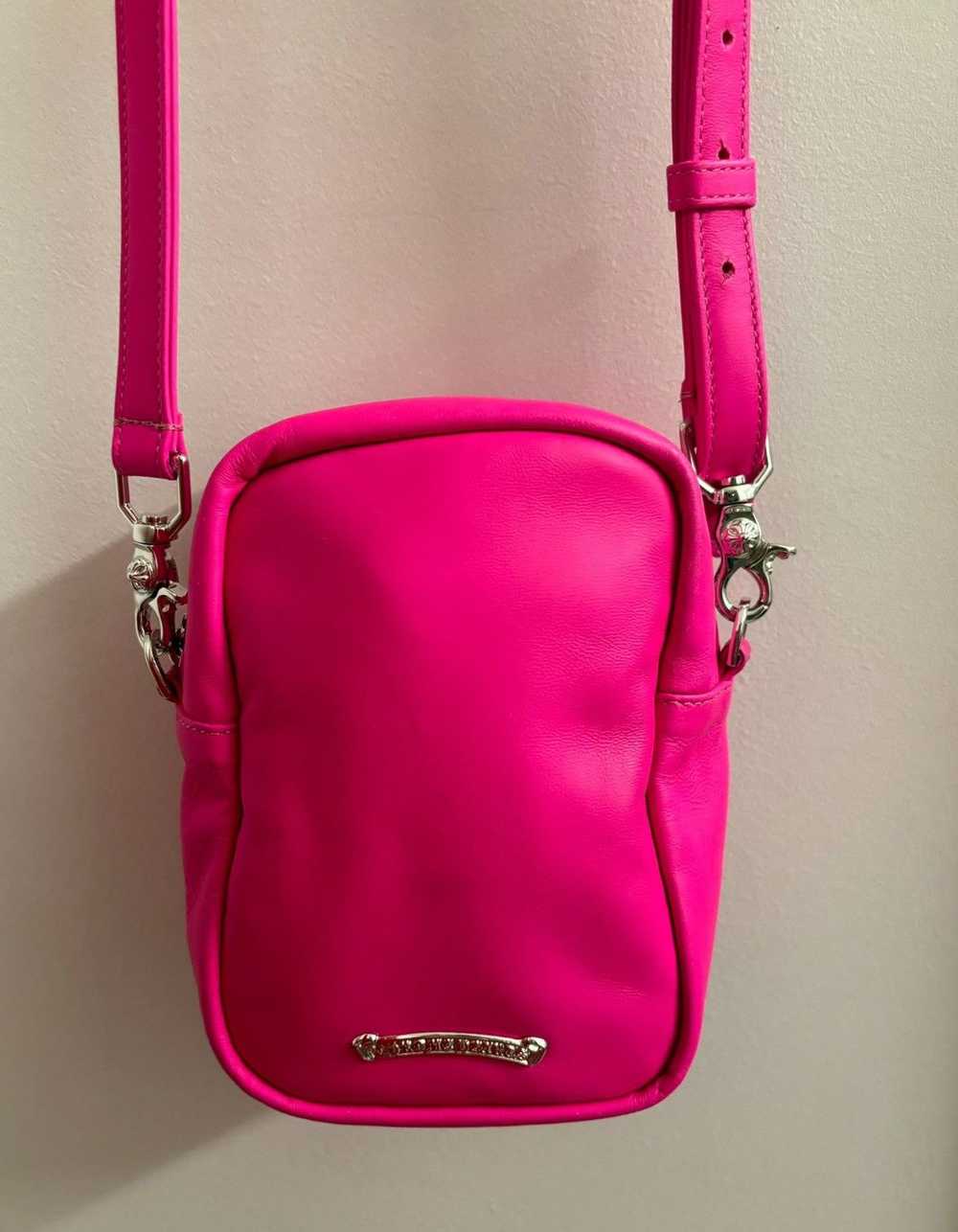 Chrome Hearts Hot pink triple cross patch taka bag - image 4