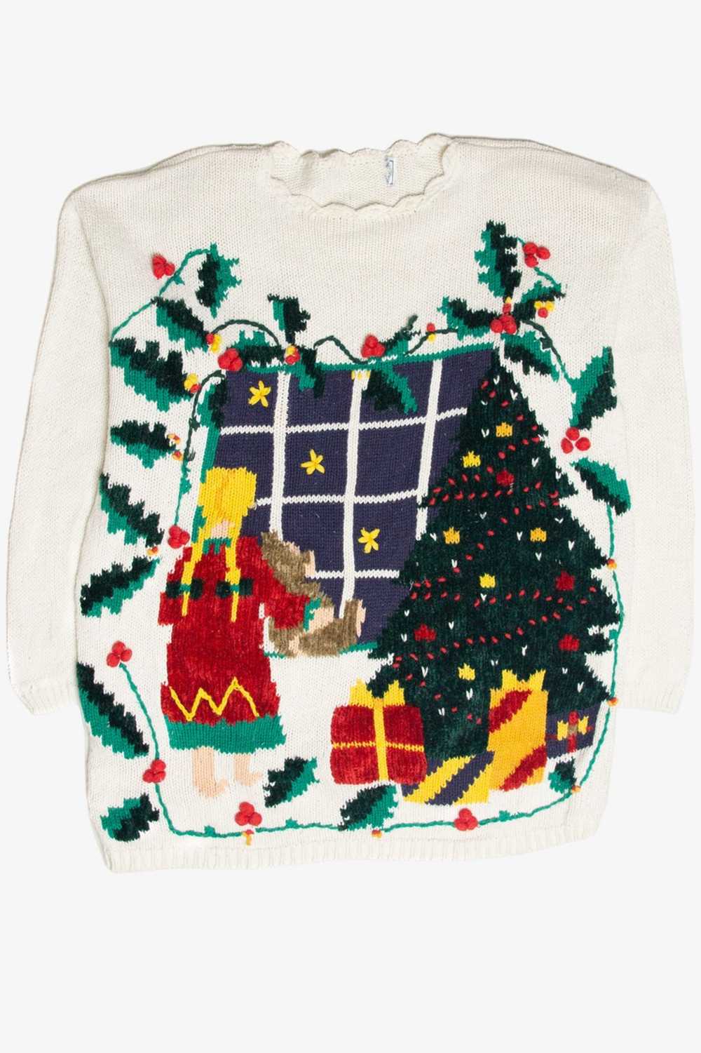 Vintage White Ugly Christmas Pullover 61990 - image 1