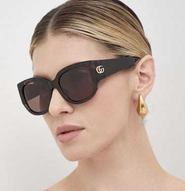 NEW GUCCI GG1599S 002 ROUND HAVANA BROWN WOMEN SUN