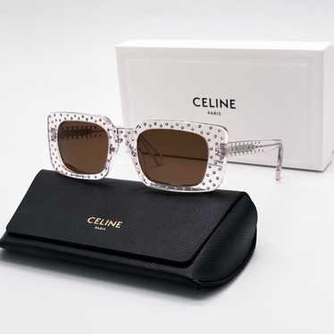 NEW CELINE CL4213IS 27E SUNGLASSES PINK BROWN SQU… - image 1