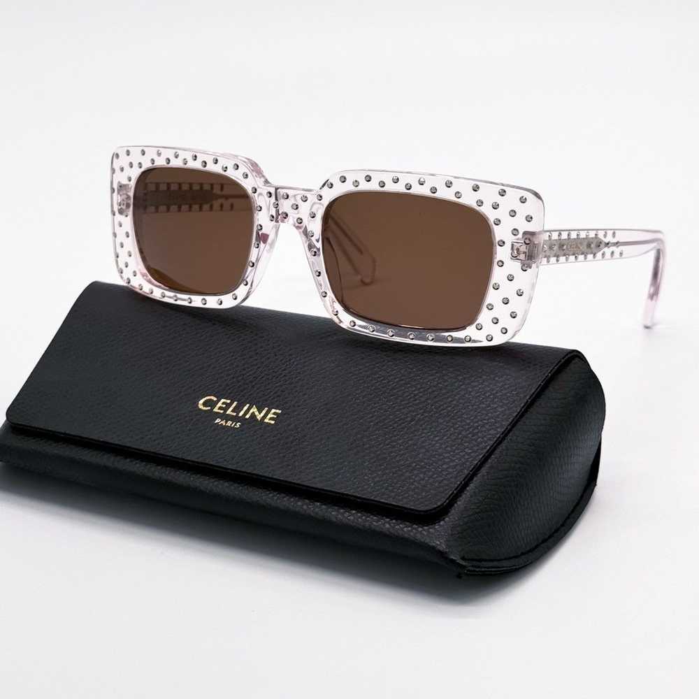 NEW CELINE CL4213IS 27E SUNGLASSES PINK BROWN SQU… - image 2