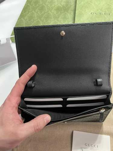 Gucci Wallet Crossbody MicroGuccissima Black