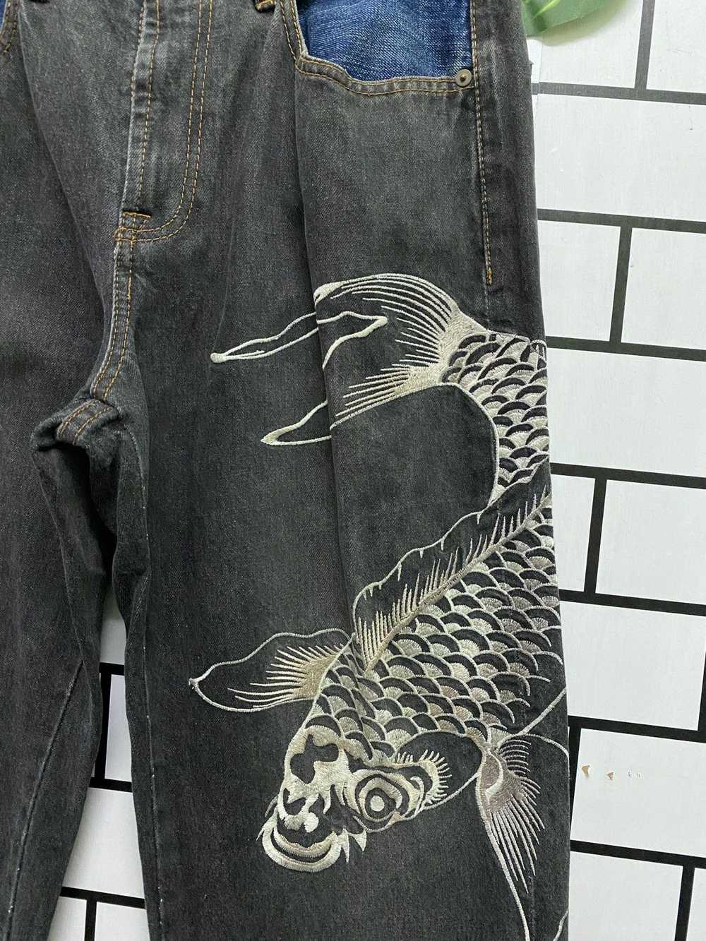 Japanese Brand - SCRIPT Japan Sukajan Fish Embroi… - image 7