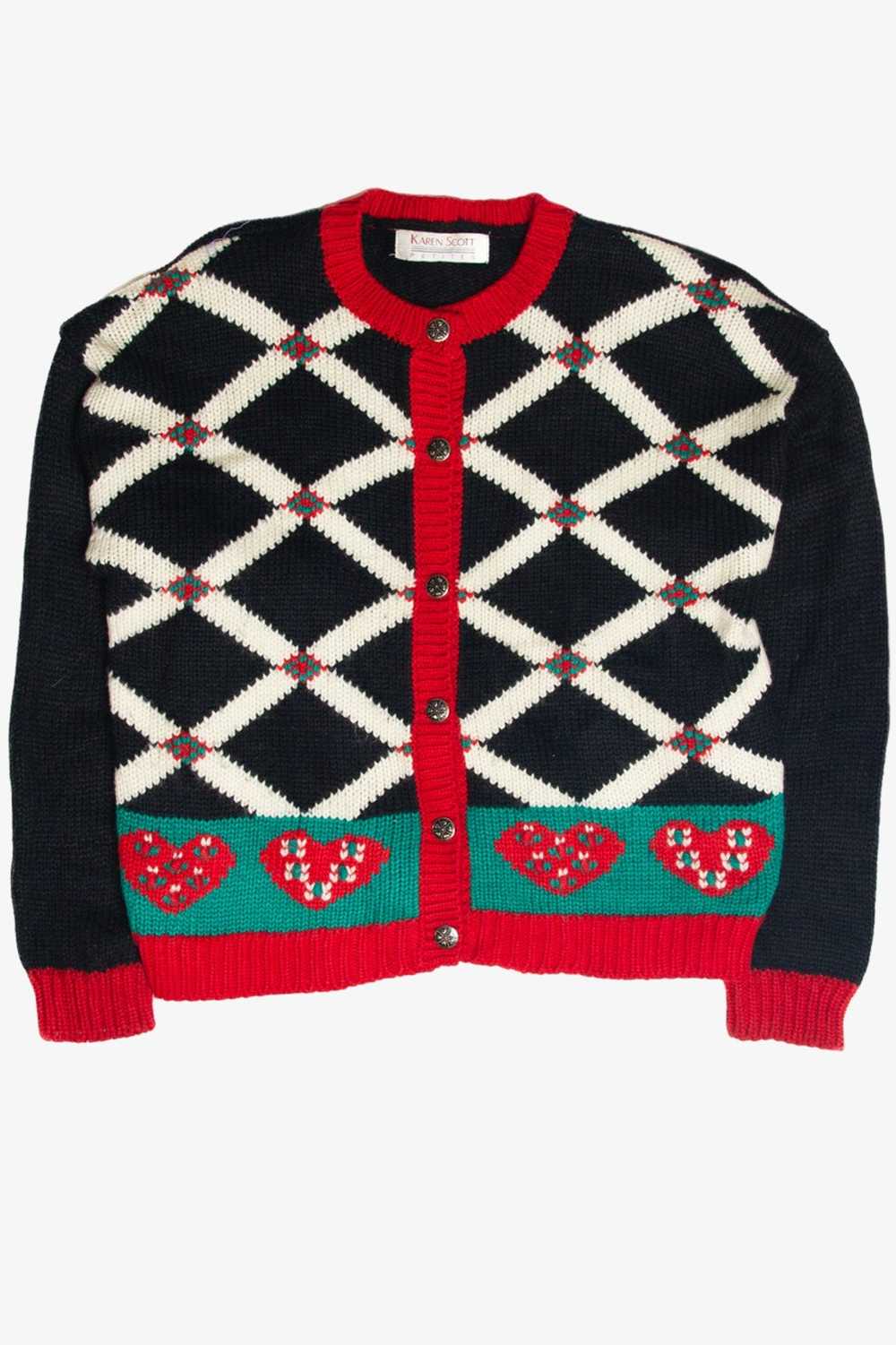 Vintage Karen Scott Ugly Christmas Cardigan 61774 - image 1