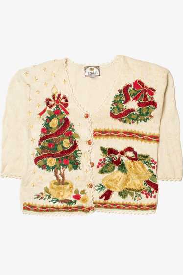 Vintage Tree & Wreath Ugly Christmas Sweater