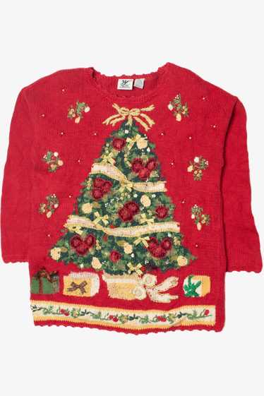 Vintage Presents Under The Tree Ugly Christmas Swe