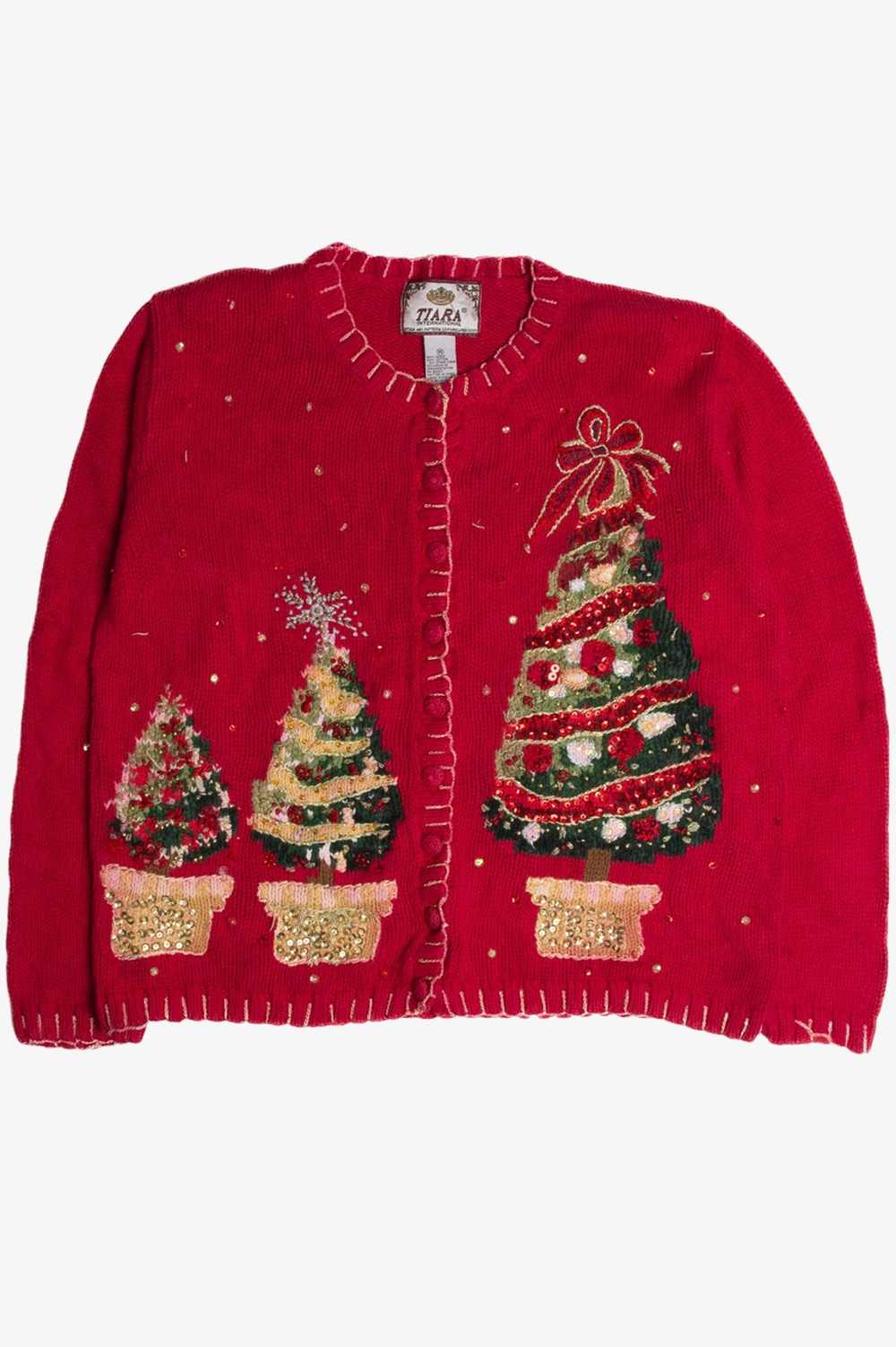 Vintage Red Ugly Christmas Cardigan 62791 - image 1