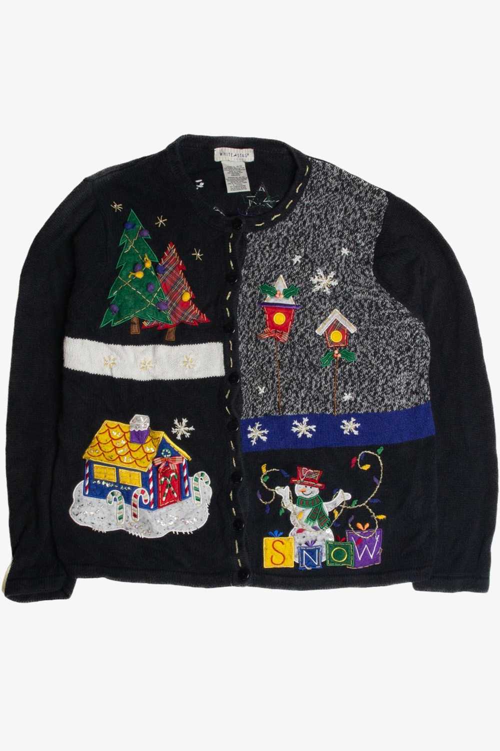 Vintage Black Ugly Christmas Cardigan 62787 - image 1