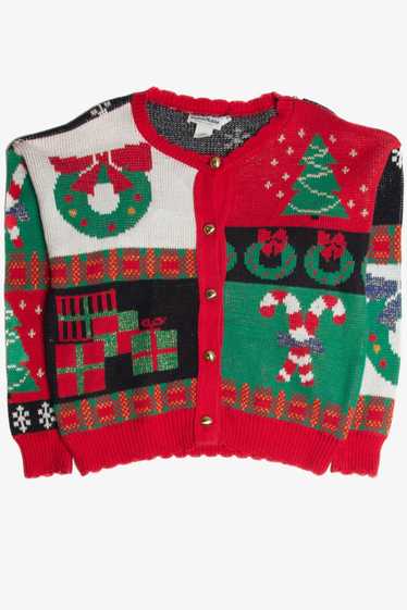 Vintage Red Ugly Christmas Cardigan 62724 - image 1