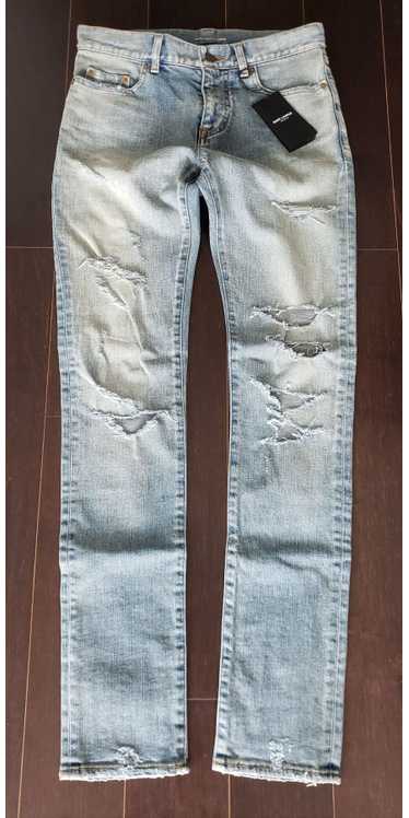 Saint Laurent Paris Distressed Denim