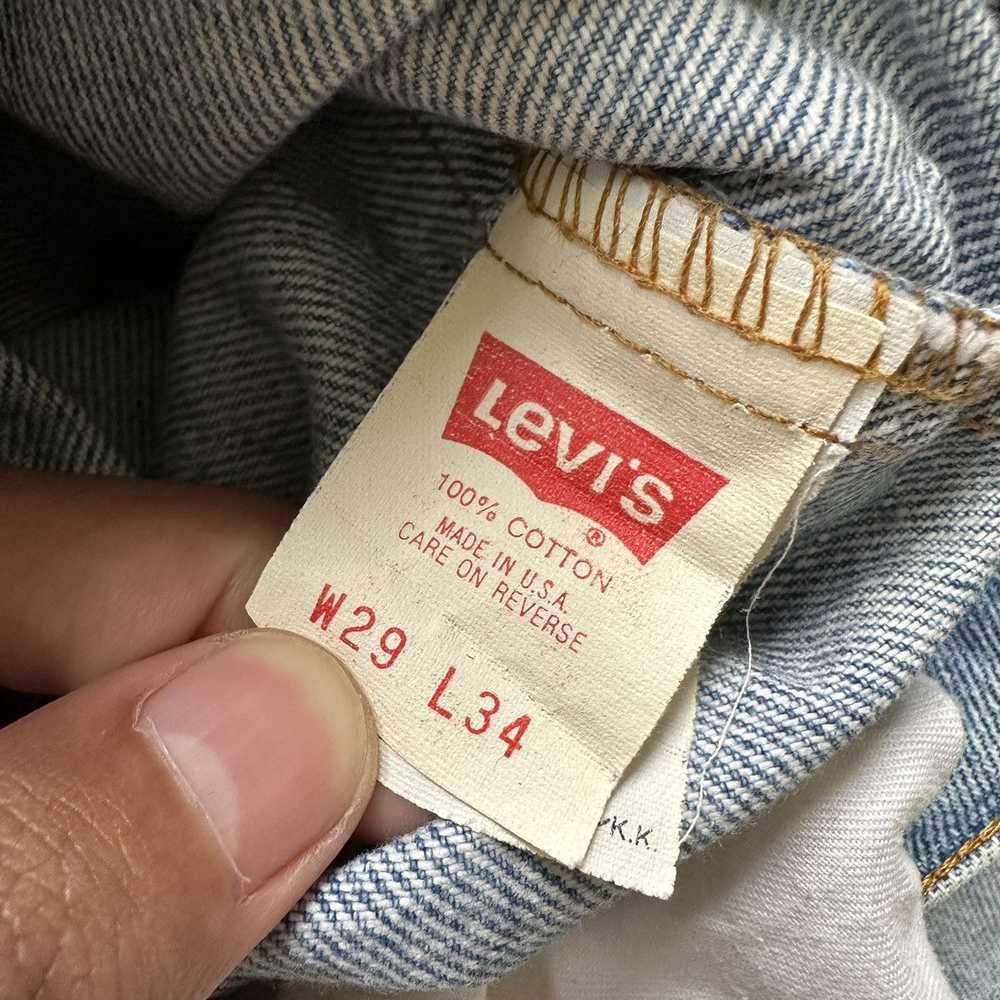 Vintage Levi’s 510 USA Distressed Faded Denim Jea… - image 6