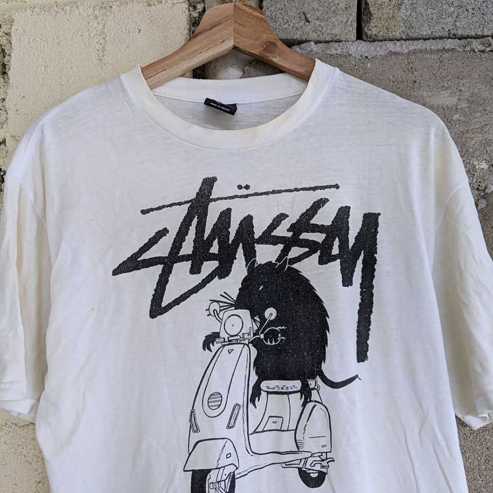 Vintage Stussy Big Logo X Rat Patrol T-Shirt Rare… - image 2