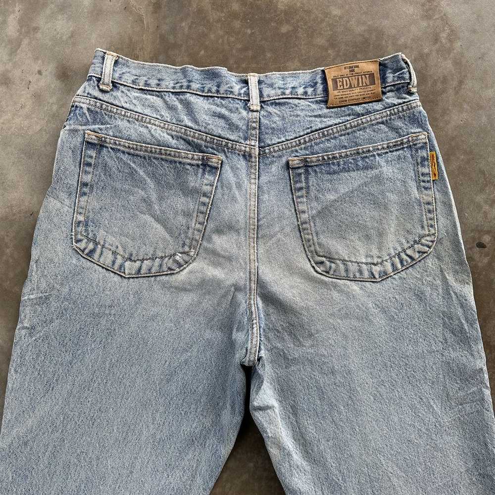 W33x28 Edwin Only Genuine Distressed Faded Denim … - image 12