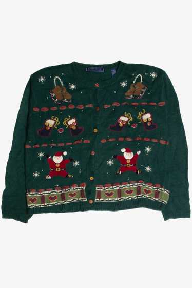 Vintage Green Ugly Christmas Cardigan 62449