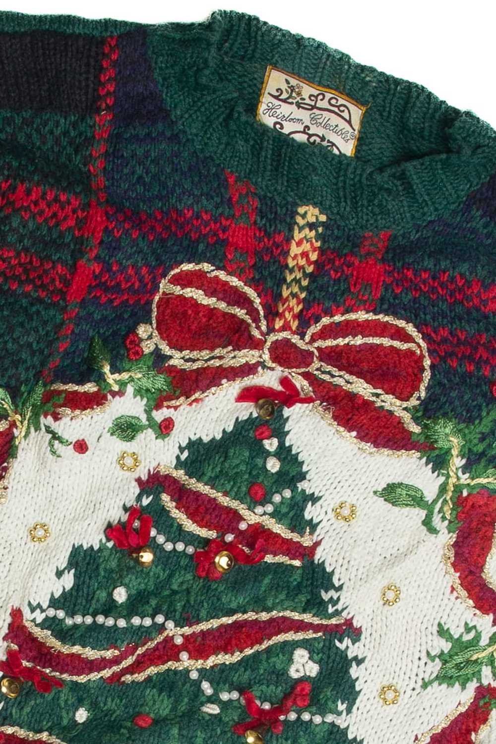 Vintage Green Ugly Christmas Sweater 62356 - image 2