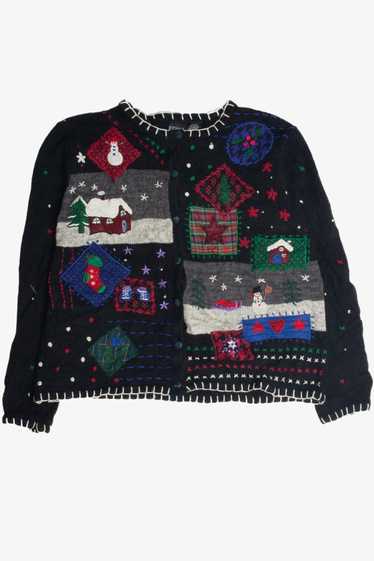 Vintage Black Ugly Christmas Cardigan 60961